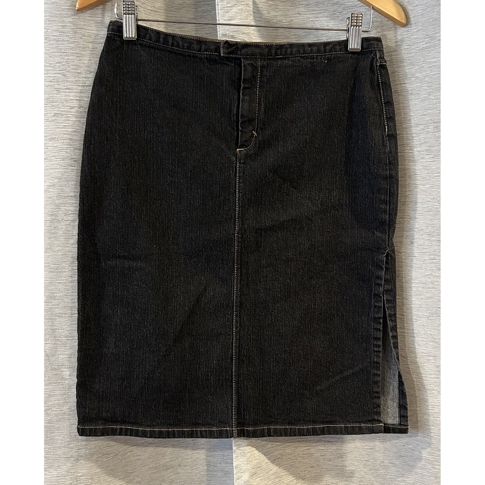 Lauren‎ Ralph Lauren denim skirt, size 4, classic, everyday, western, Black